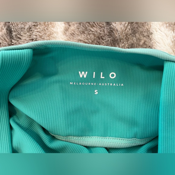 Wilo Turquoise Ribbed Top/Sports Bra - Picture 3 of 3
